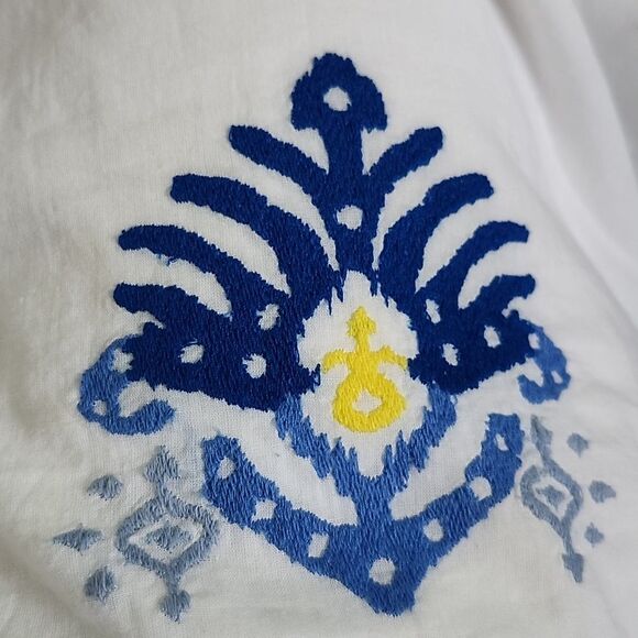 Tommy Bahama, 100% Cotton, Lined, Embroidered, V-neck, Swim Cover Up, S - Picture 14 of 16